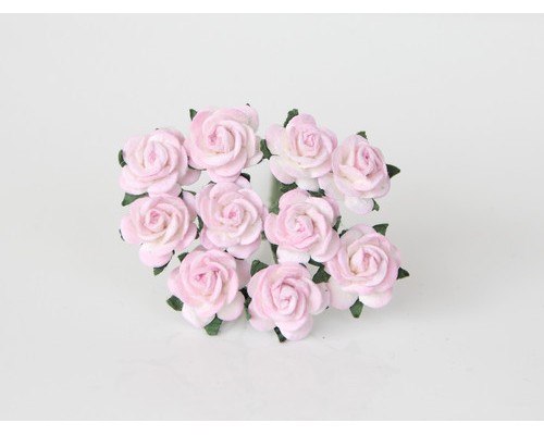 розы розово-белые 1,5 см, 10шт.
