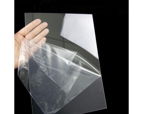 Лист прозрачного пластика 20*20 см., 0,3 мм.