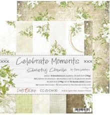 Набор бумаги "Celebrate Moments" 20,3 х 20,3 см., 5 листов, 1/3 набора, Craft O'Clock