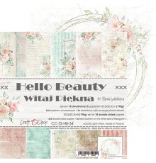 Набор бумаги "Hello Beauty" 20,3 х 20,3 см., 5 листов, 1/3 набора, Craft O'Clock