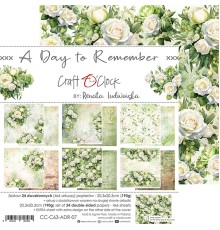 Набор бумаги "A Day to Remember" 20,3*20,3 см., 6 листов, 1/4 набора, Craft O'Clock