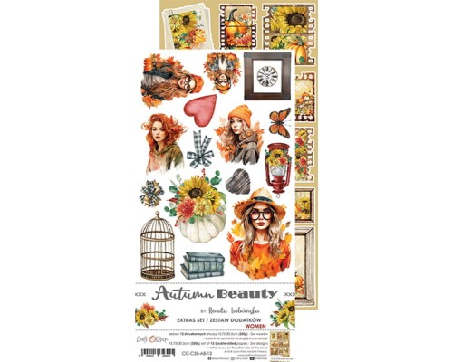 Набор для вырезания "Autumn Beauty" 15,5*30,5 см, 1/2 набора, 6 листов, Craft O'Clock