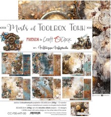 Набор бумаги "Mists of Toolbox Town" 30,5*30,5 см., 6 листов, Craft O'Clock