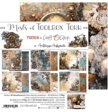 Набор бумаги "Mists of Toolbox Town" 20,3*20,3 см., 6 листов, 1/4 набора, Craft O'Clock