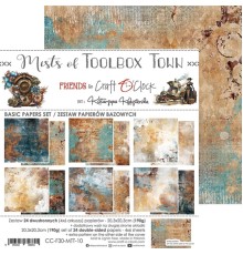 Набор фоновой бумаги "Mists of Toolbox Town" 20,3*20,3 см., 6 листов, 1/4 набора, Craft O'Clock