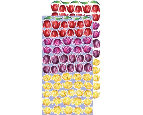 Набор для вырезания "Tulip Love" 15,5*30,5 см, 1/2 набора, 9 листов, Craft O'Clock