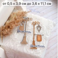 Нож для вырубки "Усадьба. Уличный фонарь и вывеска", ScrapMania