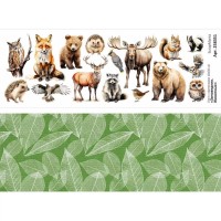 Лист с картинками 10*30 см "Заповедник. Животные", ScrapMania