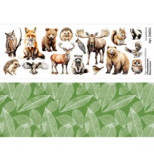 Лист с картинками 10*30 см "Заповедник. Животные", ScrapMania