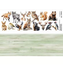 Лист с картинками 10*30 см "Заповедник. Жители леса", ScrapMania