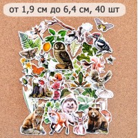Набор высечек из бумаги "Заповедник 2", 40 шт., ScrapMania
