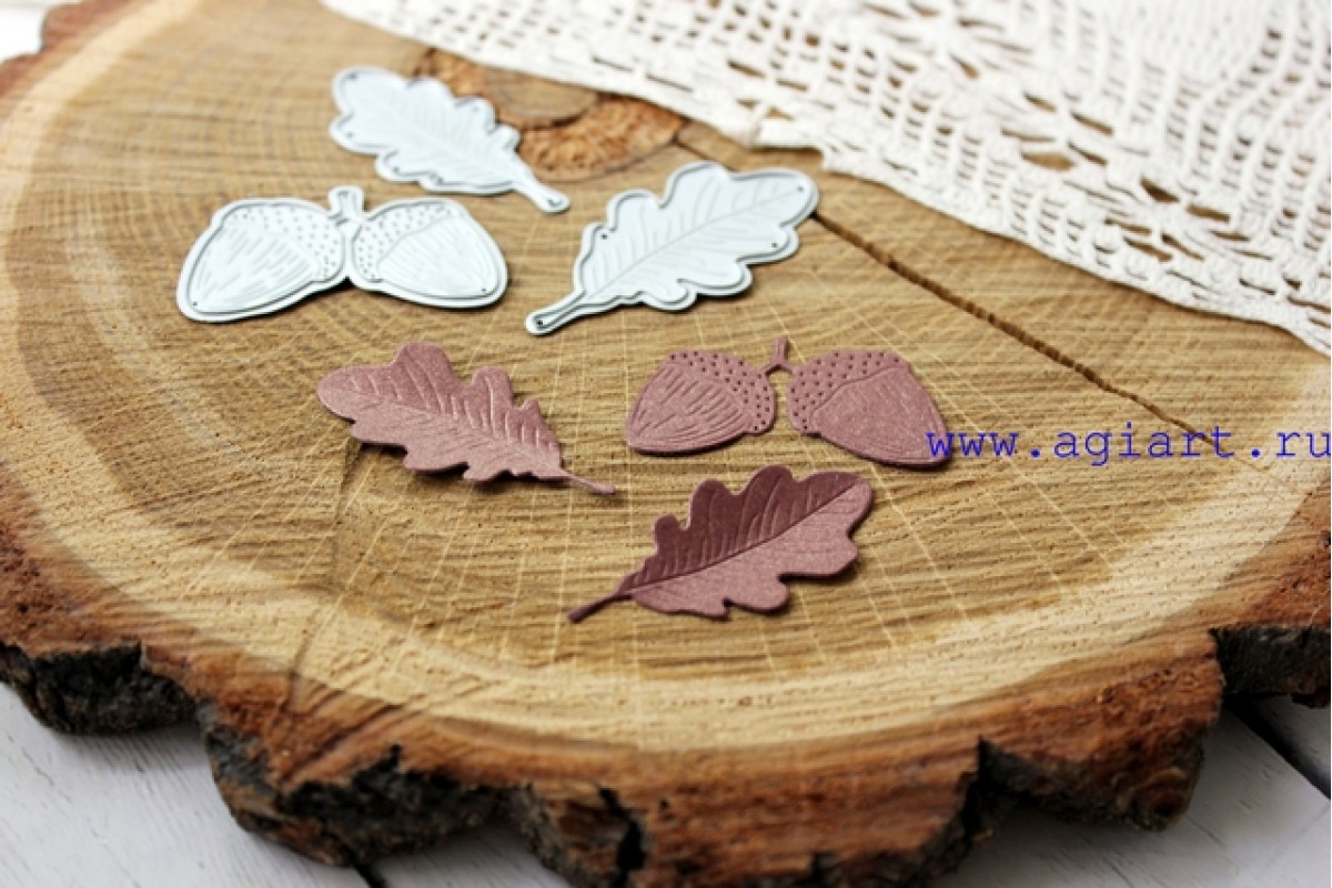 Ножи для вырубки "Дубовые листья и жёлуди" от AgiArt