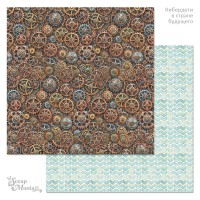Бумага двусторонняя "Кибердети в стране будущего. Шестеренки", ScrapMania