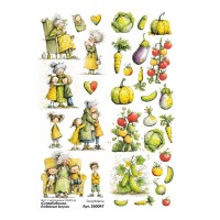 Лист с картинками 10*30 см "СуперБабушка. Любимые внуки", ScrapMania