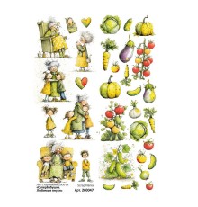 Лист с картинками 10*30 см "СуперБабушка. Любимые внуки", ScrapMania
