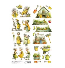 Лист с картинками 10*30 см "СуперБабушка. Улыбайся", ScrapMania