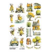 Лист с картинками 10*30 см "СуперБабушка. Жизнь в кайф", ScrapMania