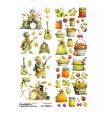 Лист с картинками 10*30 см "СуперБабушка. С музыкой по жизни", ScrapMania