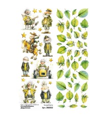 Лист с картинками 10*30 см "СуперБабушка. Дедулечка", ScrapMania