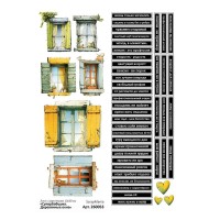 Лист с картинками 10*30 см "СуперБабушка. Деревянные окна", ScrapMania