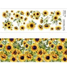 Лист с картинками 10х30 см "Цветы. Подсолнухи" (ScrapMania)