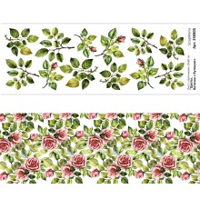 Лист с картинками 10х30 см "Цветы. Веточка с бутоном" (ScrapMania)