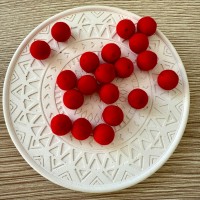 Бусины велюровые "Красные", 20 шт