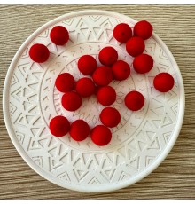 Бусины велюровые "Красные", 20 шт