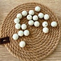 Бусины велюровые "Белые", 20 шт