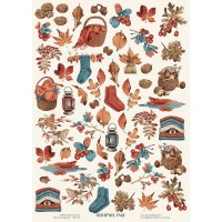 Набор для вырезания "Краски осени" 21*29,7 см (А4), 3 листа, ScrapMelange