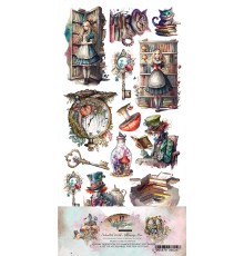 Набор для вырезания "Enchanted World - following Alice" 15,2*30,5 см, 6 листов, Alchemy of Art