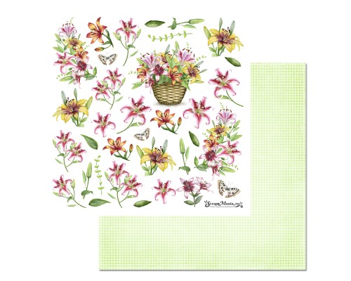 Набор бумаги для вырезания "Яркие цветы" 20*20 см, 6 листов, ScrapMania