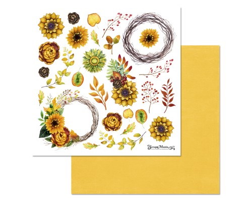 Набор бумаги для вырезания "Яркие цветы" 20*20 см, 6 листов, ScrapMania