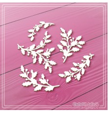 Набор чипборда "Веточки остролиста (падуба)", 5 эл., СкрапМагия