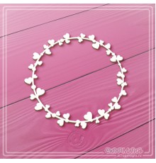 Чипборд "Круглая рама с сердечками", СкрапМагия
