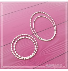 Набор чипборда "Круглая и овальная рамка из бусинок", 2 эл., СкрапМагия