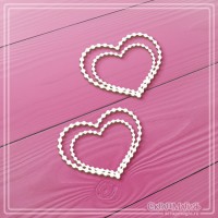 Набор чипборда "Сердечки из бусинок", 2 эл., СкрапМагия