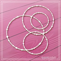 Набор чипборда "Круглые рамки из бусинок", 4 эл., СкрапМагия