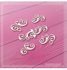 Набор чипборда "Завитки с сердечками", 5 эл., СкрапМагия