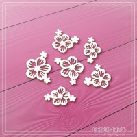 Набор чипборда "Цветы", 6 эл., СкрапМагия