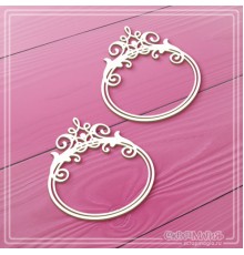 Набор чипборда "Овальные рамки с завитками", 2 эл., СкрапМагия