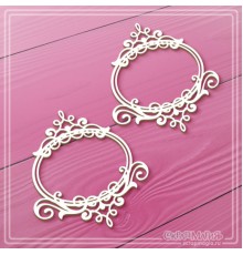 Набор чипборда "Овальные рамки с завитками", 2 эл., СкрапМагия