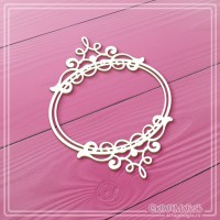 Чипборд "Овальная рамка с завитками", СкрапМагия