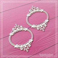 Набор чипборда "Овальные рамки с завитками", 2 эл., СкрапМагия