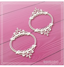 Набор чипборда "Овальные рамки с завитками", 2 эл., СкрапМагия