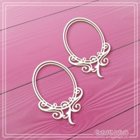 Набор чипборда "Овальные рамки с завитками", 2 эл., СкрапМагия