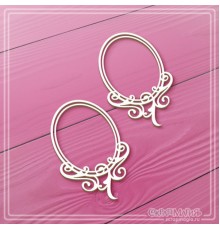 Набор чипборда "Овальные рамки с завитками", 2 эл., СкрапМагия