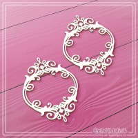 Набор чипборда "Овальные рамки с завитками", 2 эл., СкрапМагия