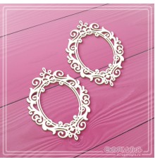 Набор чипборда "Овальные рамки с завитками", 2 эл., СкрапМагия