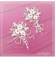 Набор чипборда "Букеты с подвесками", 2 эл., СкрапМагия